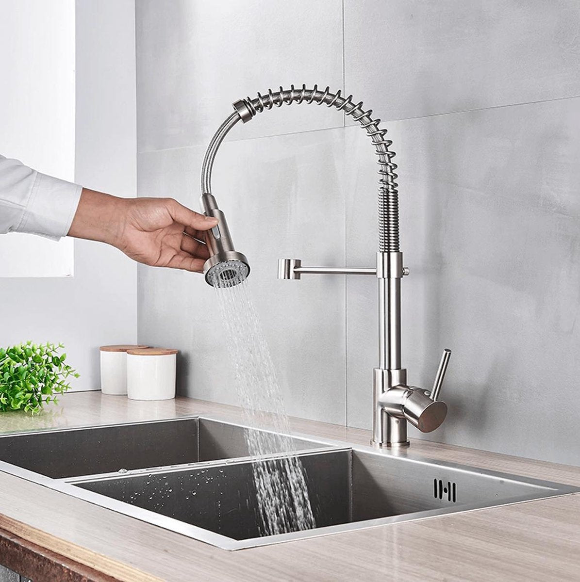 Extension de robinet flexible à 360 ° Extension de robinet d'eau Modes de  douche et de stables Tuyau d'extension pliable à trois modes réglable 57 cm
