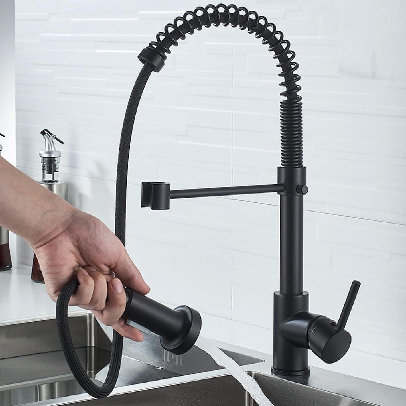 Funien rallonge de robinet pour lavabo de salle de bain, Rallonge de  robinet pivotante universelle 1440° Aérateur de robinet rotatif avec 2  modes de